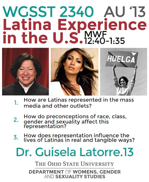 WGSST 2340:  Latina Experience in the U.S. 